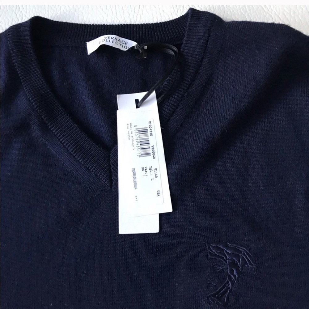 Men’s Versace navy long sleeve